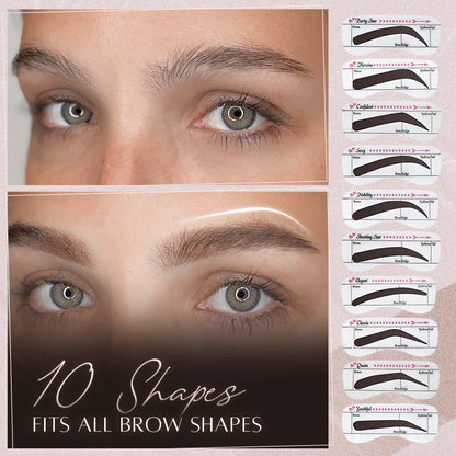 Dobshow™ Perfect Brows Stencil & Stamp Kit